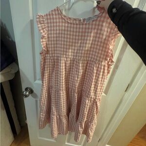 Pink Gingham Kids Dress